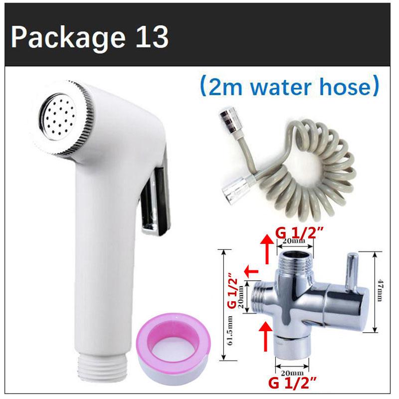 Мусульманский туалетный спрей, биде, насадка для душа, водяной шланг, самоочиститель, белый набор клапанов, туалет, смеситель для ванной, распылитель из АБС-пластика