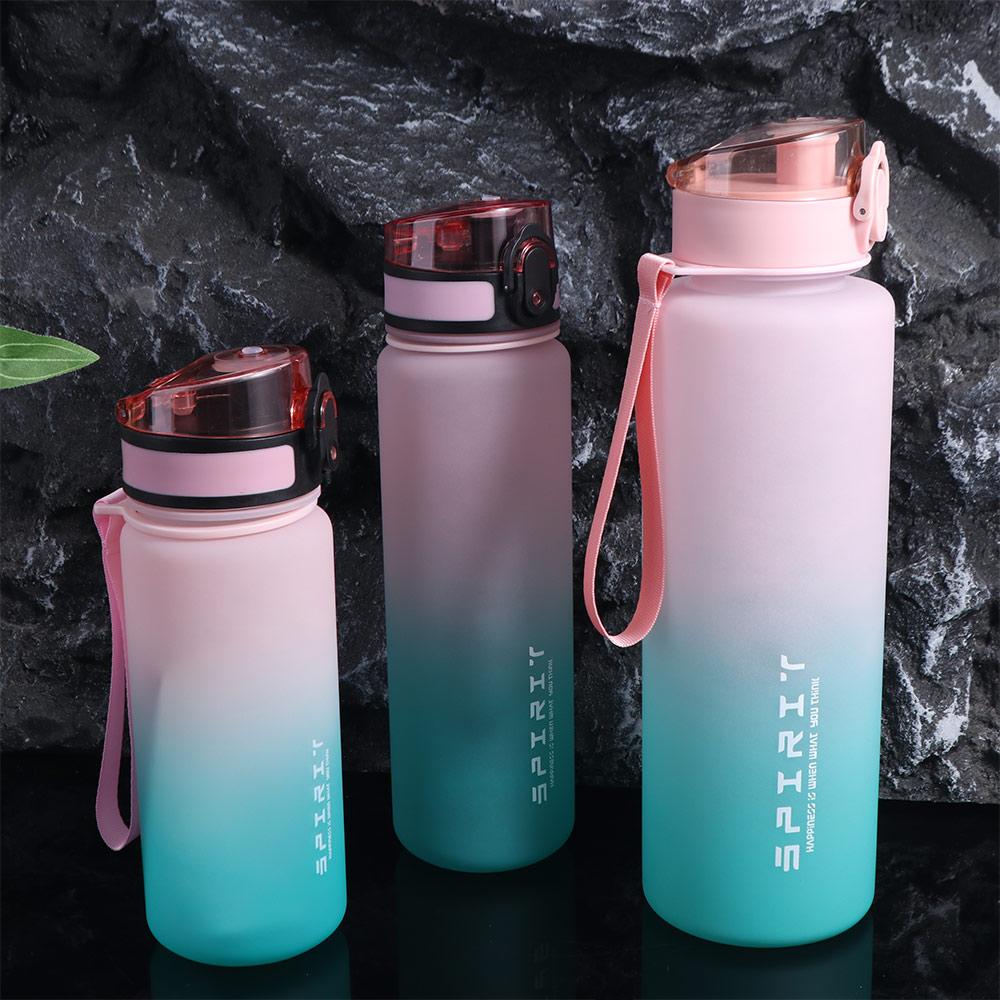 PC Leak Proof Colorful Plastic Cup Gradient Color Large Capacity Sports Kettle  School