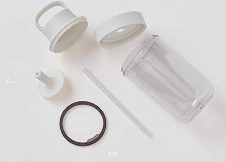 KINTO с посудомоечной машиной Двойная 20071 Бутылка To-Go, 480 мл, Белая, С трубочкой, Легкая, Безопасная, Стенки,