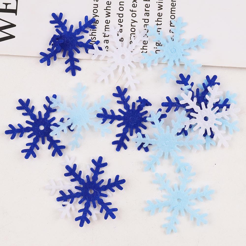 Snowflake Christmas Fabric Stickers: Holiday Gift Boxes & Window Decorations