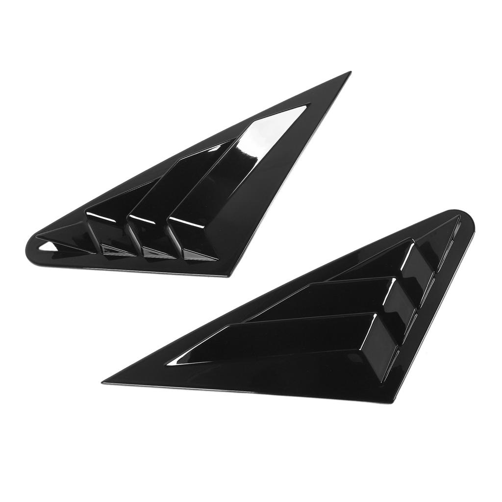 2Pcs Rear Side Window Louver Cover Left Right Impact Proof Sporty Look Rear Window Air Vent Scoop Sh