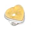 Кольцо из серебра 925 пробы с желтым триплетом опалом, размер 7, V1u34