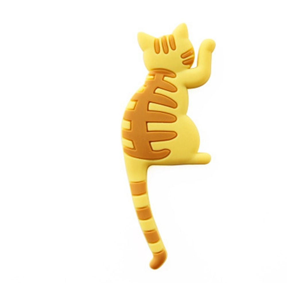 Multifunction Fashion Free Punching Easy To Install Home Decor Save Space Hook Fridge Magnet Cat Hook Refrigerator Sticke