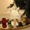 Glitter Star Christmas Tree Topper with LED Light Decor Xmas Tree Top Ornament