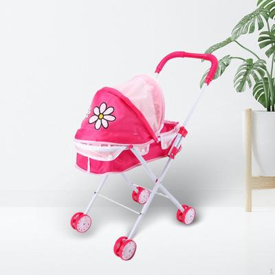 Кукольная коляска с навесом, образовательная тележка для украшения кукольного домика, игрушка-симулятор