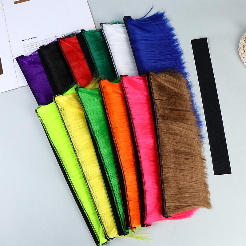 Punk Mohawk Synthetic Wigs Colorful Helmet Decorations For Motorcycle Bicycle Accessories Reusable Hair Stylish Riders