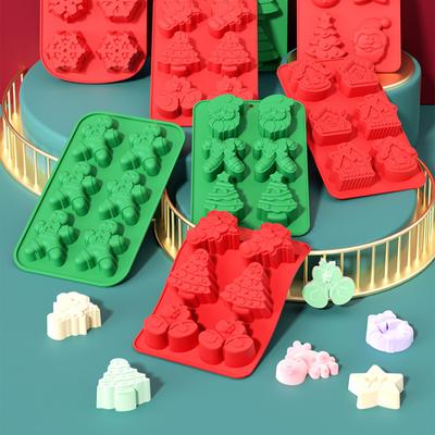 Рождественский пряничный человечек конфетная форма силиконовая форма для печенья шоколадная выпечка торт форма своими руками рождественская атмосфера ароматизированная свеча