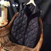 Women Autumn Winter Hooded Sleeveless Padded Vest Female Simple Light Warm Waistcoat