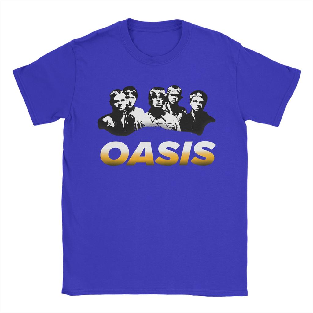 Смешная винтажная футболка с принтом группы O-Oasis для мужчин, 100% хлопок, короткий рукав, круглый вырез, летняя одежда
