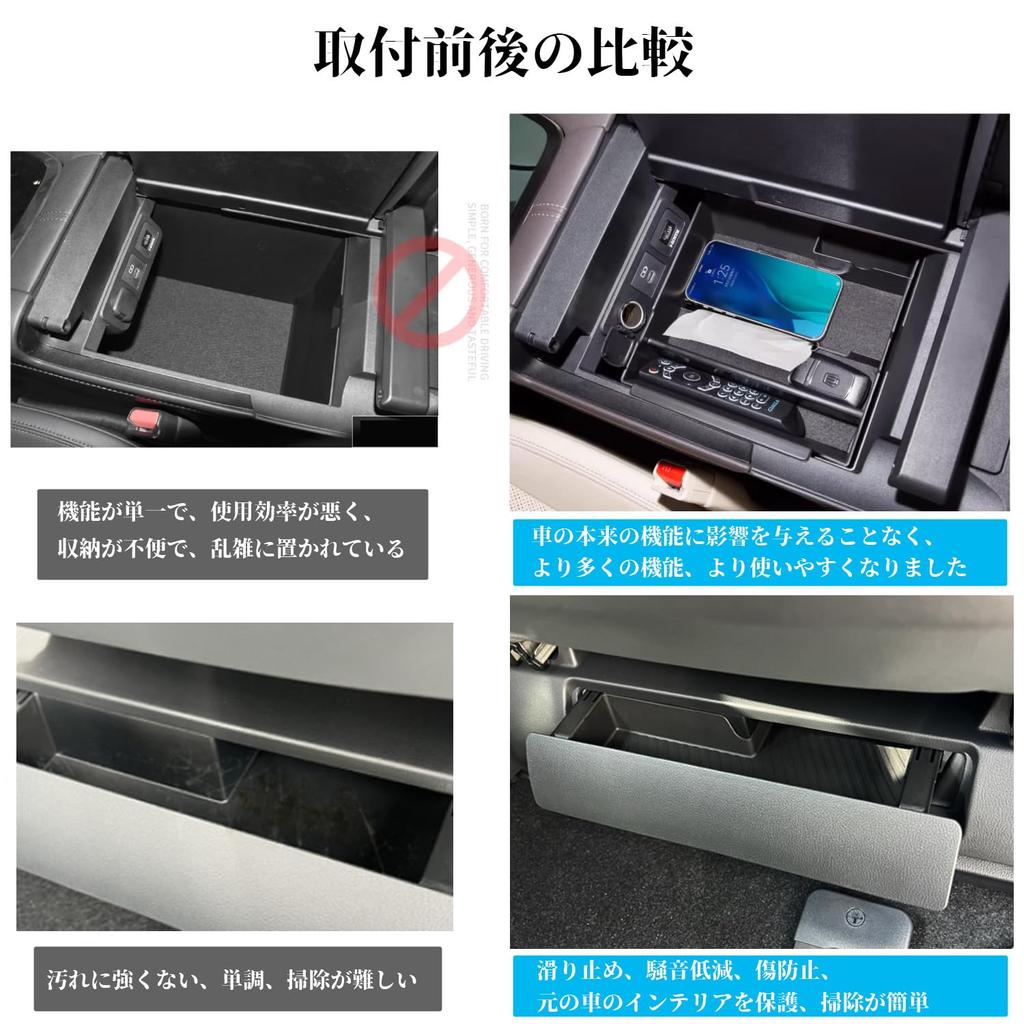 Rifoda 2023 Toyota Консоль Консольный Ящик для Хранения для Легкого Хранения Мелких Предметов, Защиты от Шума и Царапин, Аккуратные ABS Внутренние Детали для Alphard/Vellfire (40-я серия) Коробка, Поднос,