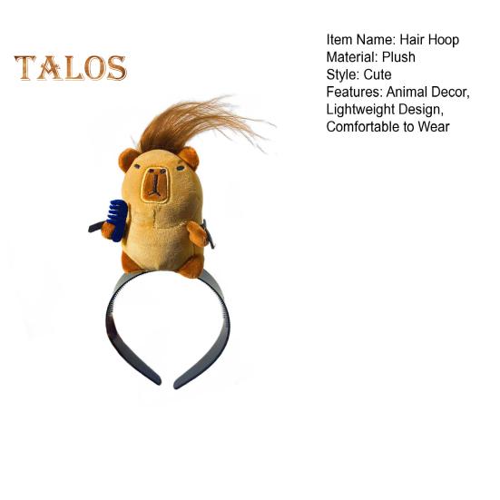 Capybara Decor Headband Funny Animal Decor Elastic Hair Hoop Parties Cosplay Headwear Hair Accessories
