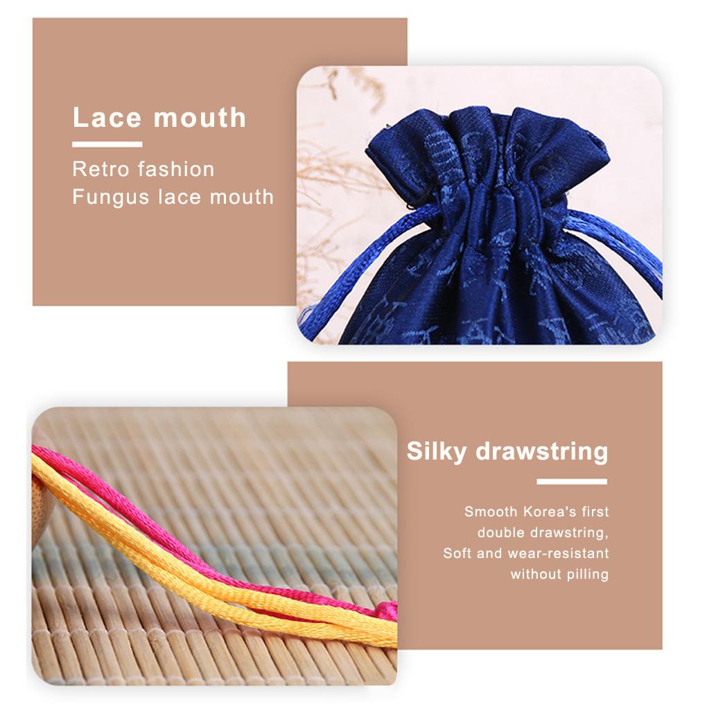 Мешочки на шнурке для украшений в китайском стиле из парчи, подарочные, карманы, кошельки, регулируемые чехлы для колец, Рождество, свадьба, для женщин, для девушек