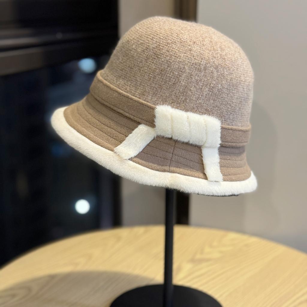 Korean Style Color Matching Autumn and Winter New Hats for Women Fashionable Mom Fisherman Hats Winter Versatile Basin Hats Trendy Warm Bucket Hats