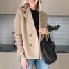 2025 Весна Европейский и Американский Женский Костюмный Воротник Шерстяное Повседневное Пальто
