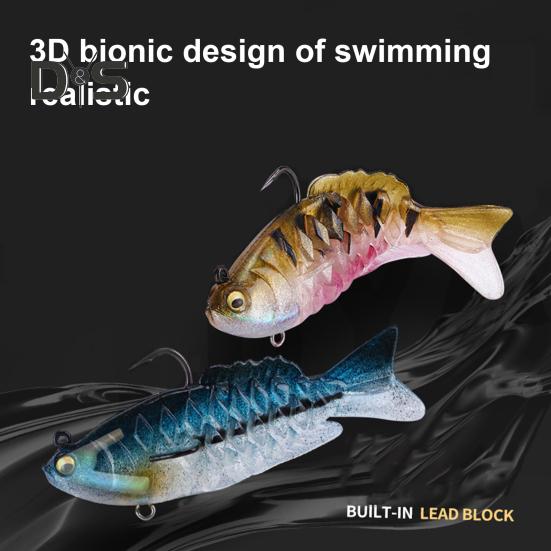 9,5 см/20 г многосоставная рыболовная приманка с острым крючком, многосекционная, из ПВХ, реалистичная бионическая искусственная приманка для ловли в пресной и соленой воде