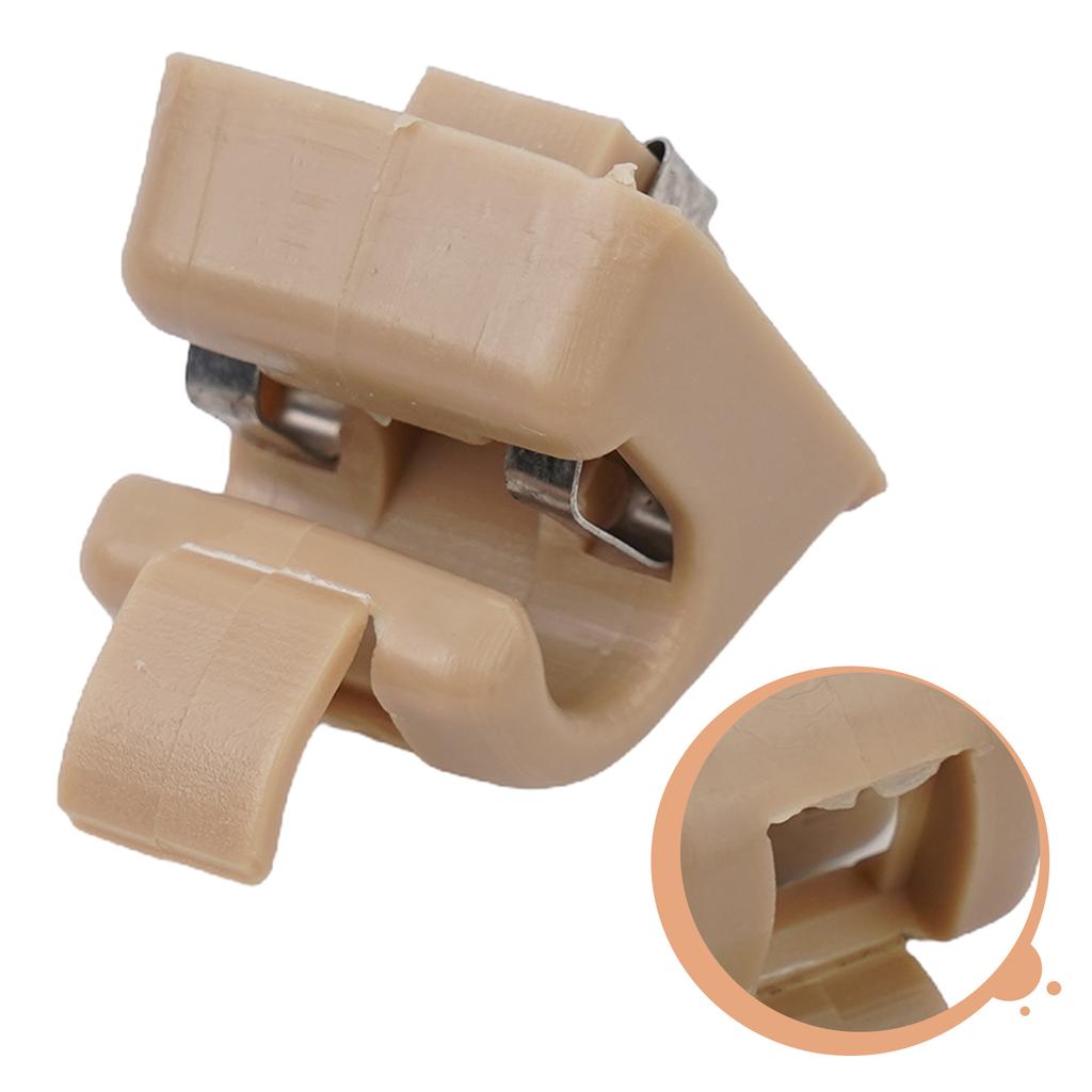 2pcs Nylon Sun Visor Clip Holders For Mercedes W201 W123 W124 W126 W140 W201 Parts Accessories Beige, Grey