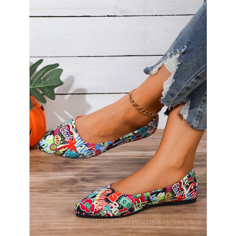 Остроконечные туфли с плоским дном и неглубоким горлом, цветные однотонные туфли, большие повседневные женские туфли, повседневные универсальные