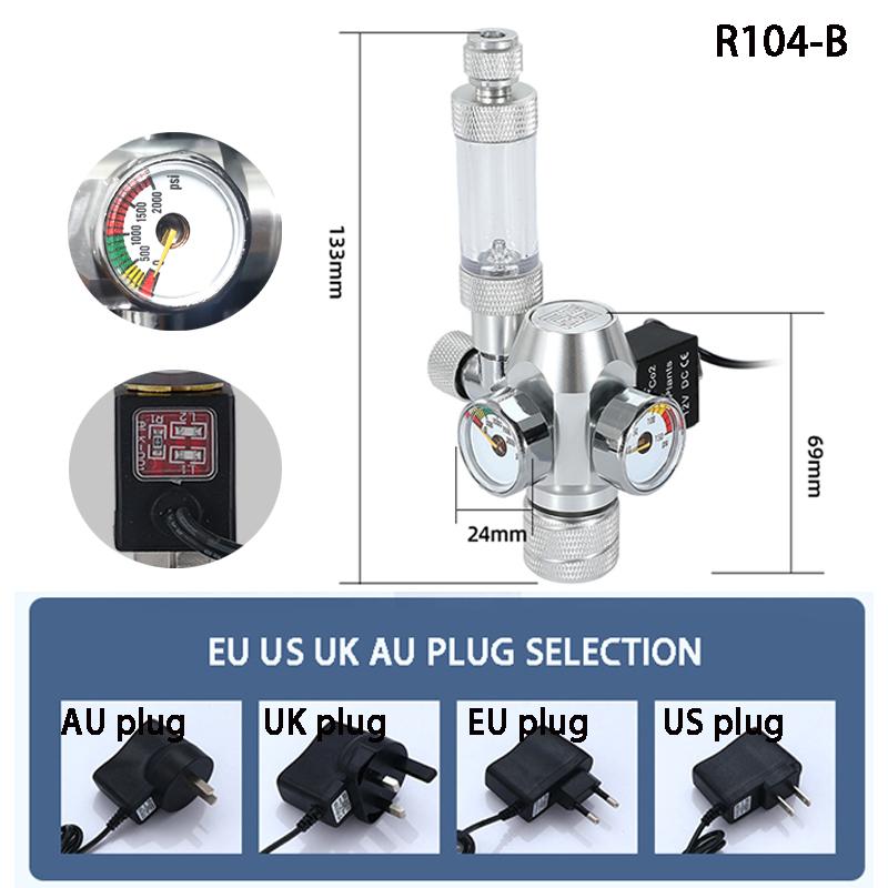 AC100-240V Аквариумный Регулятор CO2 Электромагнитный Клапан Счетчик Пузырьков Система Контроля CO2 Аквариум Редуктор Давления CO2