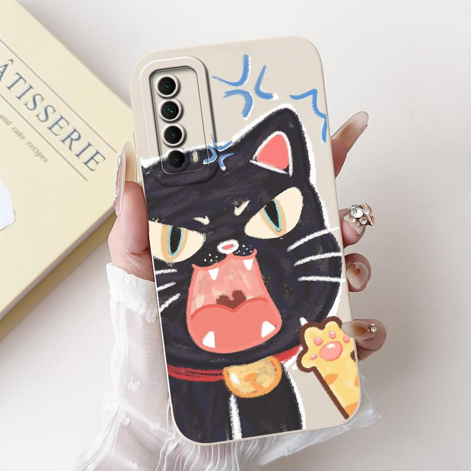 For Huawei P Smart 2021 Case Huawei Y7a PPA-LX3 PPA-LX2 PPA-LX3 Cute Panda Rabbit Soft Silicone Shockproof Phone Cases