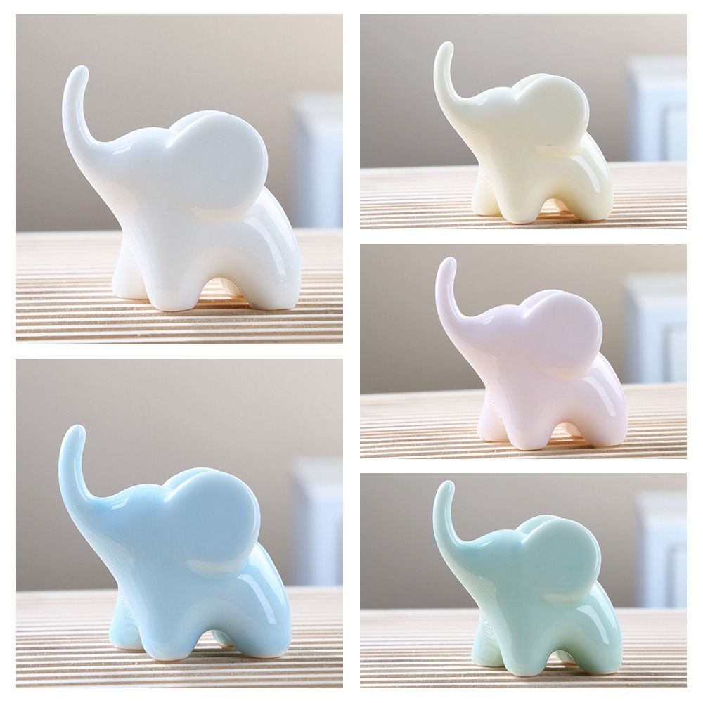 Modern Art Simulated Elephant Figurines Ornaments Animal Feng Shui Decor Office Accessories