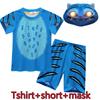 blue Tiger Cosplay Costume elf Tiger Hoodie Pants Sets Kids Halloween Christmas Party Funny Outfits Suit