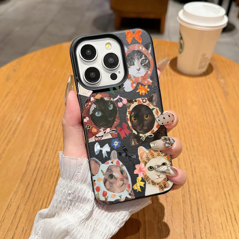 Забавный чехол для телефона с кошкой для iPhone 17 17E 16E 15 Pro Max 12 14 11 16 13 Прозрачный Ультратонкий Защитный Бампер Coque