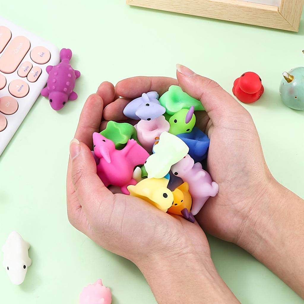 12/24 шт. Динозавры Kawaii Squishies Mochi Squishy Toys Игрушки для снятия стресса для детей Мальчики Девочки Животные Подарки на вечеринку Подарки на день рождения