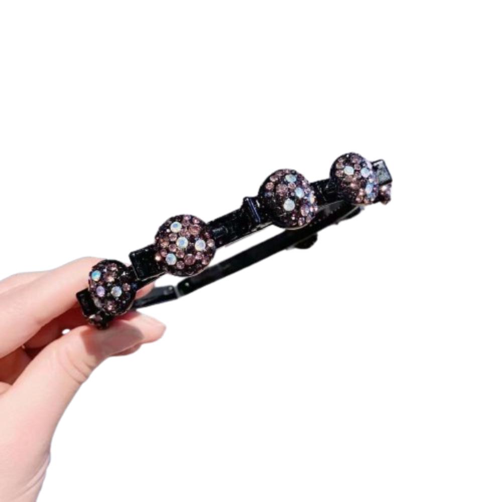 Элегантные резинки для волос с клипсами Сладкий блестящий обруч для волос Модный страз Челка фиксированная повязка на голову Вечеринка