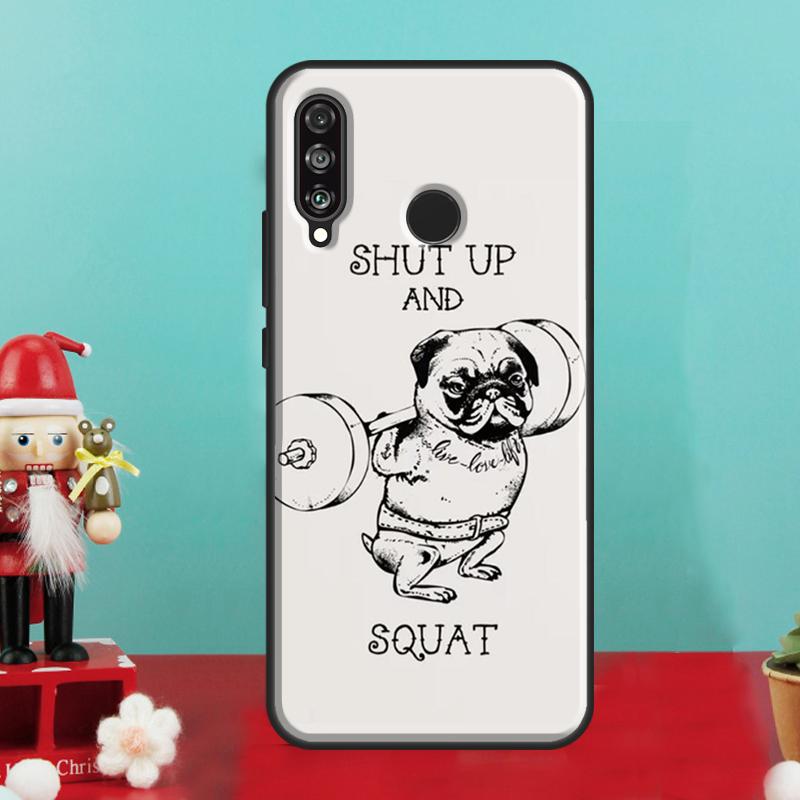 Funny Pug Lift Gym For Huawei Nova 9 10 SE 12i 12s 11i 8i Y90 Y60 Y70 Y72 Y73 Y61 Y91 P60 Pro P30 P40 Lite Case
