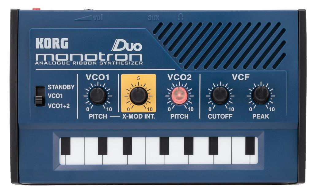 KORG Monotron DUO Analog simple perfect for headphones compact size for anywhere Synthesizer Palm-sized, layout, beginners, built-in speaker,