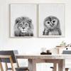 Минималистичные картины с животными, черно-белая сова, настенное искусство, холст, постеры и принты, настенная картина для гостиной, современный домашний декор