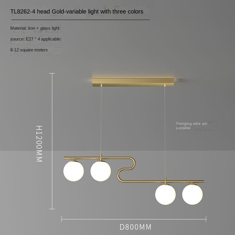 Подвесной светильник Nordic Golden Lustre, светодиодный стеклянный шар, потолочный подвесной светильник для столовой, гостиной, кухонного острова, внутреннего декора