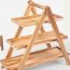 Wood Multilayer Dessert Stand Detachable Design Food Serving Tray  Party Serving