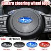 For Subaru WRX Forester XV Outback Impreza STI Legacy Tribeca 5.8cm Subaru Car Steering Wheel Logo Badge Sticker Emblem Decals ee3