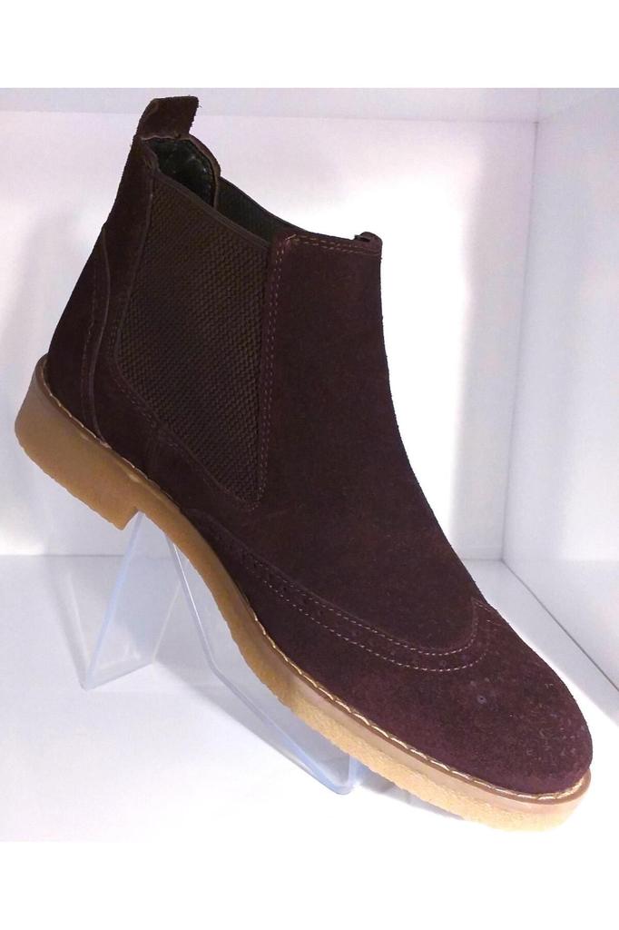 Men's Fashion Genuine Leather Flat Heeled Booties Bootie Genuine Suede Leather Thermo Sole Double Face Boots Shoes