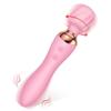 Удобный массажер с 10 режимами, удобный для переноски, 2-в-1, водонепроницаемый, бесшумный, переключаемый, легкий, (розовый) [Джукьер]