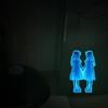 Glow Halloween Night Wall Sticker With Girl Holding Hands For Living Decor Room
