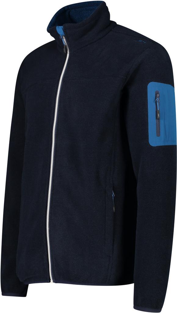 Куртка мужская CMP Fleece Jacquard-Knit-Tech Jacket (38H2237) Herren-Fleece Jacquard-Knit-Tech mit Rautenmuster b.blue/petrol