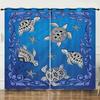 Curtain Ocean Turtle Starfish 3D Digital Printing Blackout Curtain Punching