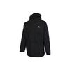 Solid Color Hooded Pullover With Brand Logo Jacket Men Outerwear Black HM2707