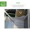 Outdoor Chicken Coop for Laying Hens with Waterproof Roof and Running Area, Wooden Nesting Box, 160x75x80 cm, Grey and White