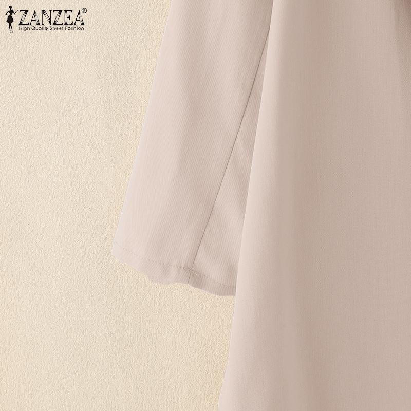 ZANZEA Женский повседневный кардиган с отложным воротником и рукавом 3/4