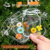DIY Dried Flower Bookmark Stickers - Handmade Transparent Plant Specimen Material Pack