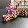1 шт. Изысканное украшение в виде китайского дракона, напечатанное на 3D-принтере - Гибкие суставы для настраиваемых поз - Уникальный коллекционный предмет в стиле аниме для