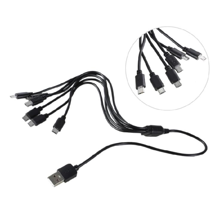 6-в-1 USB 2.0 Type A на 6 USB 5-контактный папа Адаптер-шнур USB на USB 5-контактный Зарядный кабель Эффективный 50 см