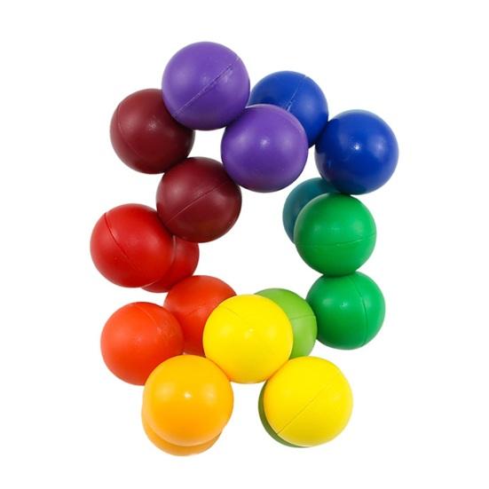 20Pcs Magnetic Rainbow Ball Fidget Toy Pocket-sized Changeable Bead Anti-Anxiety & Stress Relief Toy Creative Preschool Learning