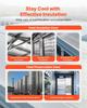 Reflective Insulation Roll, EPE Foam Core Radiant Barrier, 3mm 76.2m x 1.22 m, Aluminum Foil White PE Film Heat Reflective Shield, Thermal Insulation