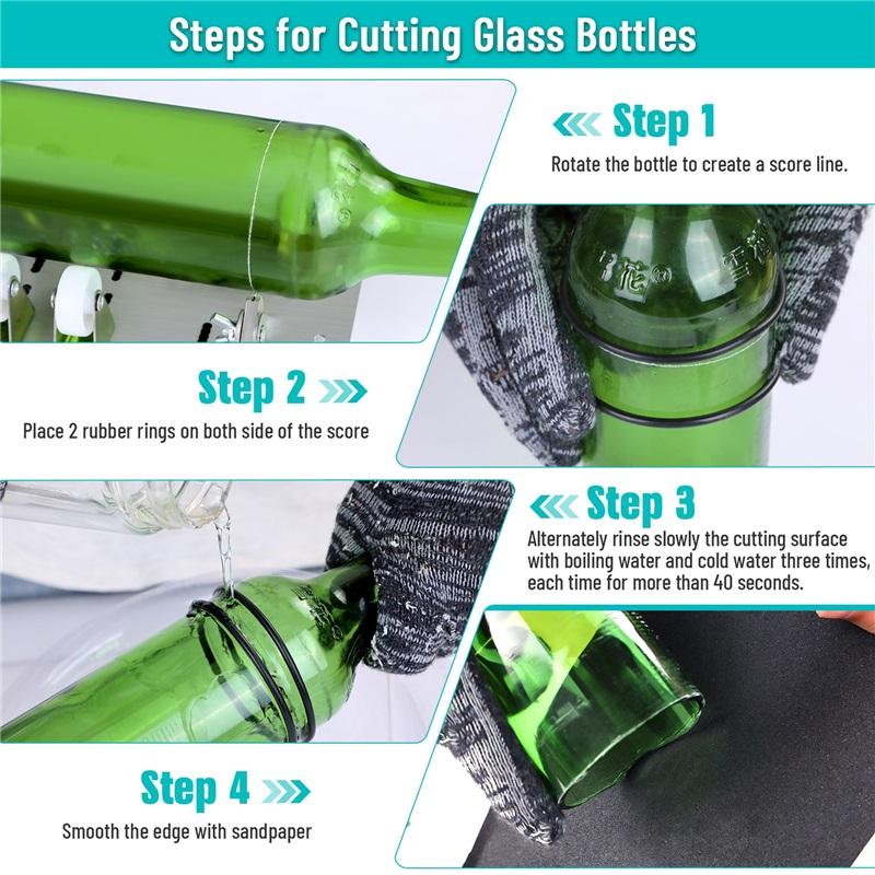 Набор для резки стеклянных бутылок своими руками, регулируемые размеры, металлическая машина для резки стеклянных бутылок, рукоделие, винные бутылки, бытовые украшения, резка