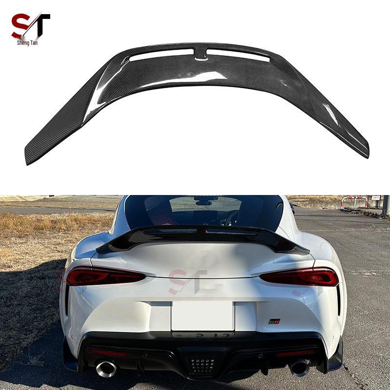 Задний спойлер из углеродного волокна для Toyota SUPRA A90/A91 - Полый диффузор "Бычий демон", хвостовое крыло