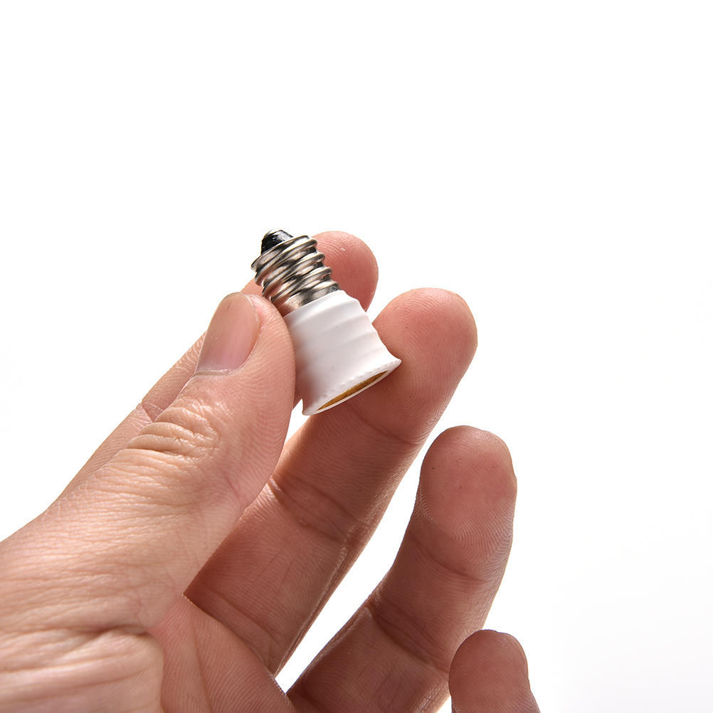 E12 - E14 патрон для лампы адаптер конвертер цоколь канделябр белый